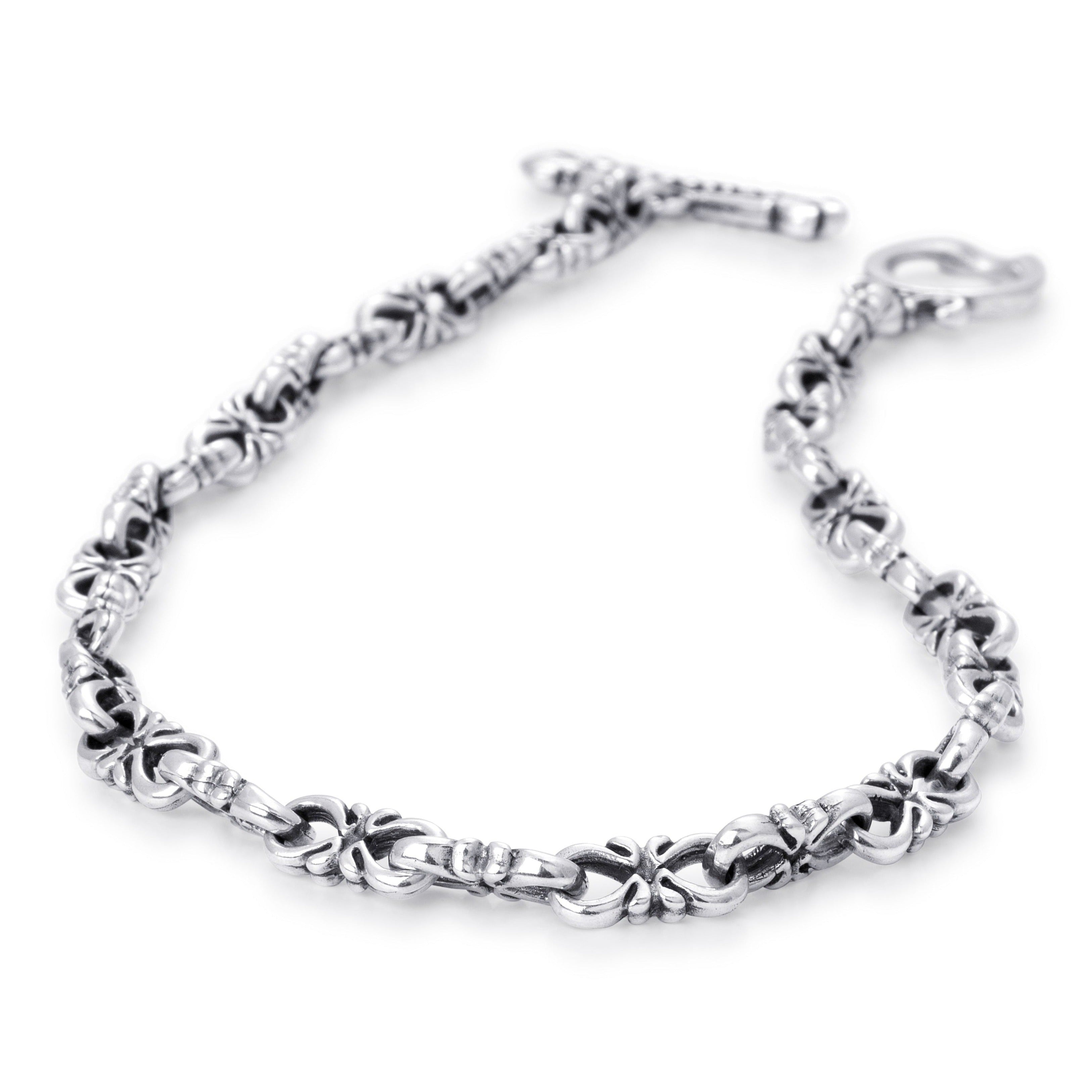 Solid Sterling Silver intricate heavy link chain