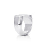 Side shot of the Forged Octagonal Signet Ring In Sterling SiIver