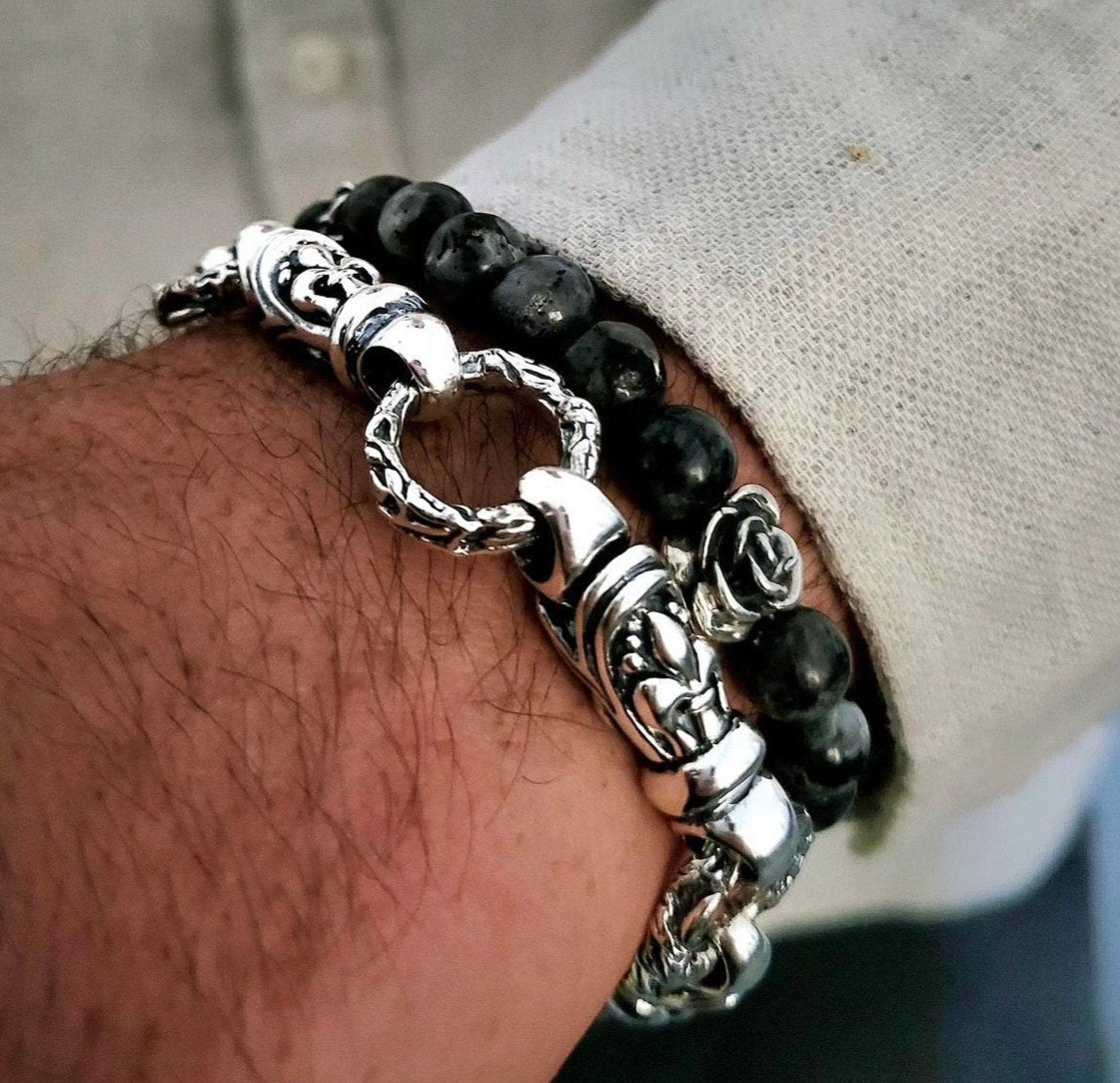 The Duke Bracelet In Sterling Silver, 17mm