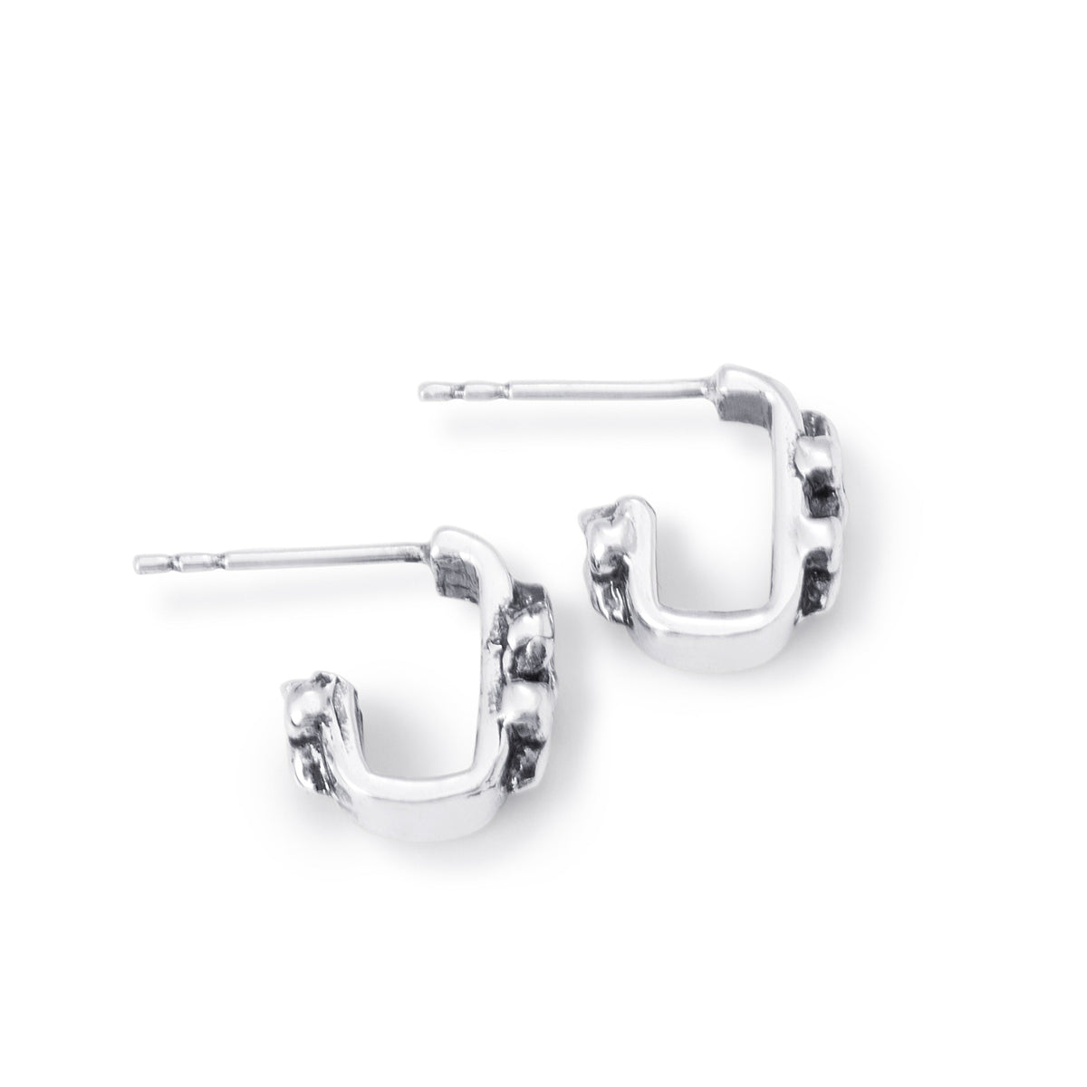 fleur de lis sterling silver earrings - Bloodline Design