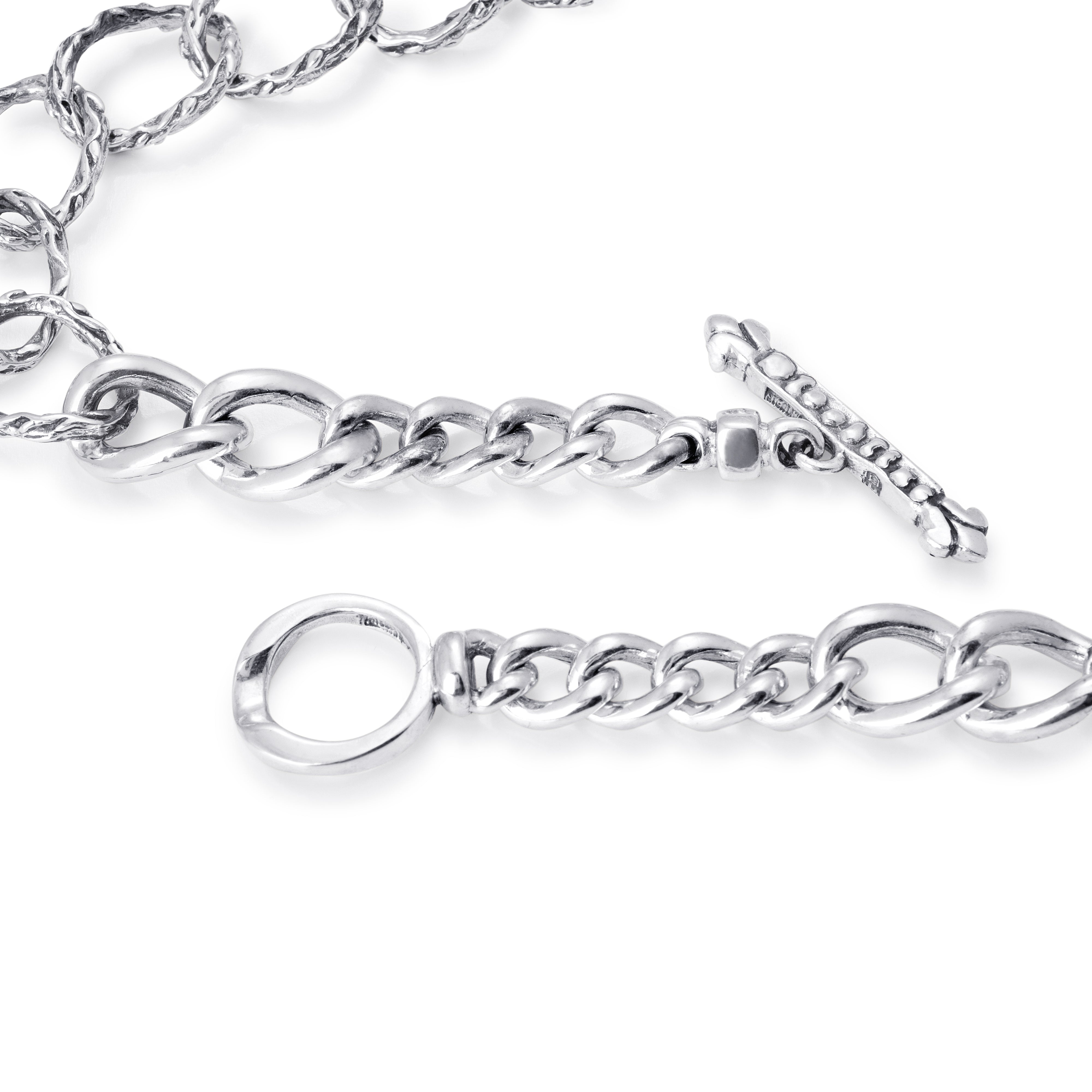 Eternal Vine Curb Link Chain Necklace in Sterling Silver, 16mm