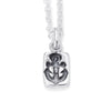 Solid Sterling Silver tablet style pendant stamped with an anchor design.