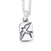 Solid Sterling Silver tablet style pendant stamped with a Bird design.