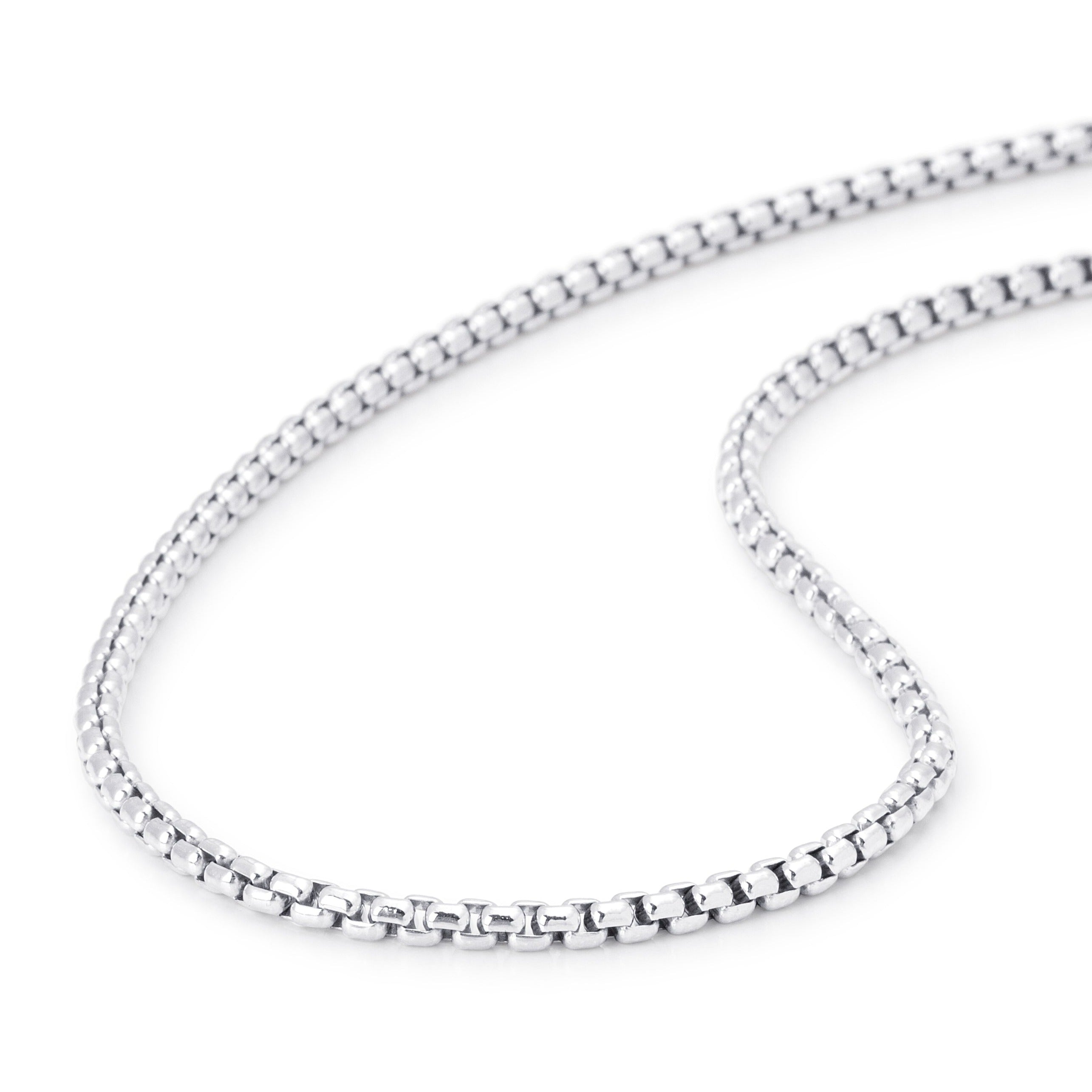 Solid Sterling Silver tight rolo style chain