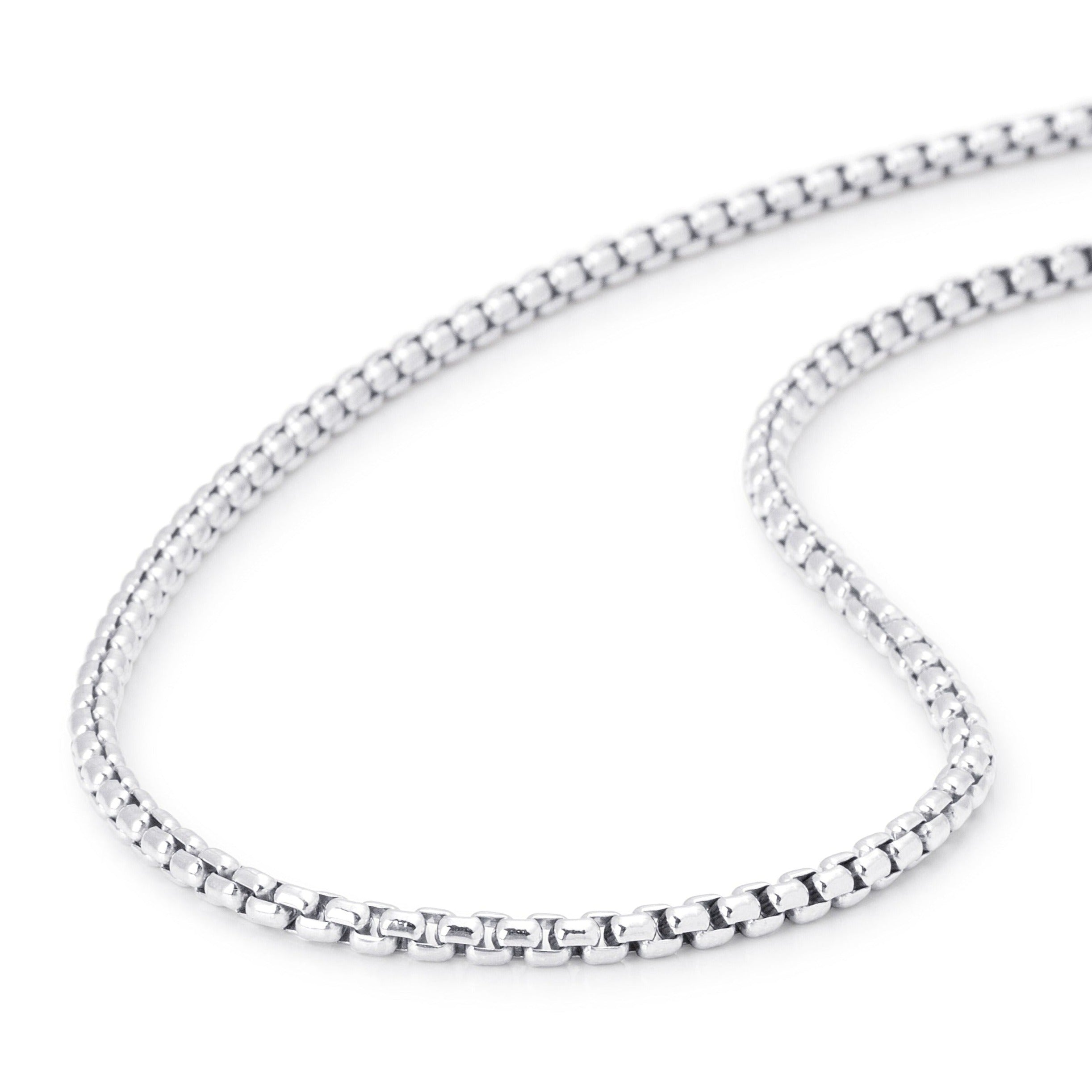 Solid Sterling Silver tight rolo style chain