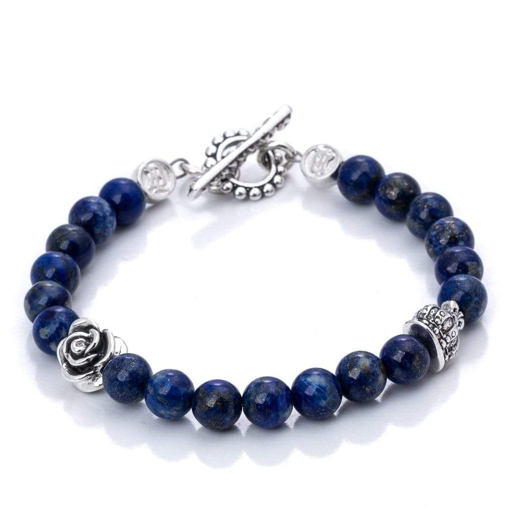 Bloodline Design Bead S / Lapis Lazuli The Crown and Rose Buddha Bracelet