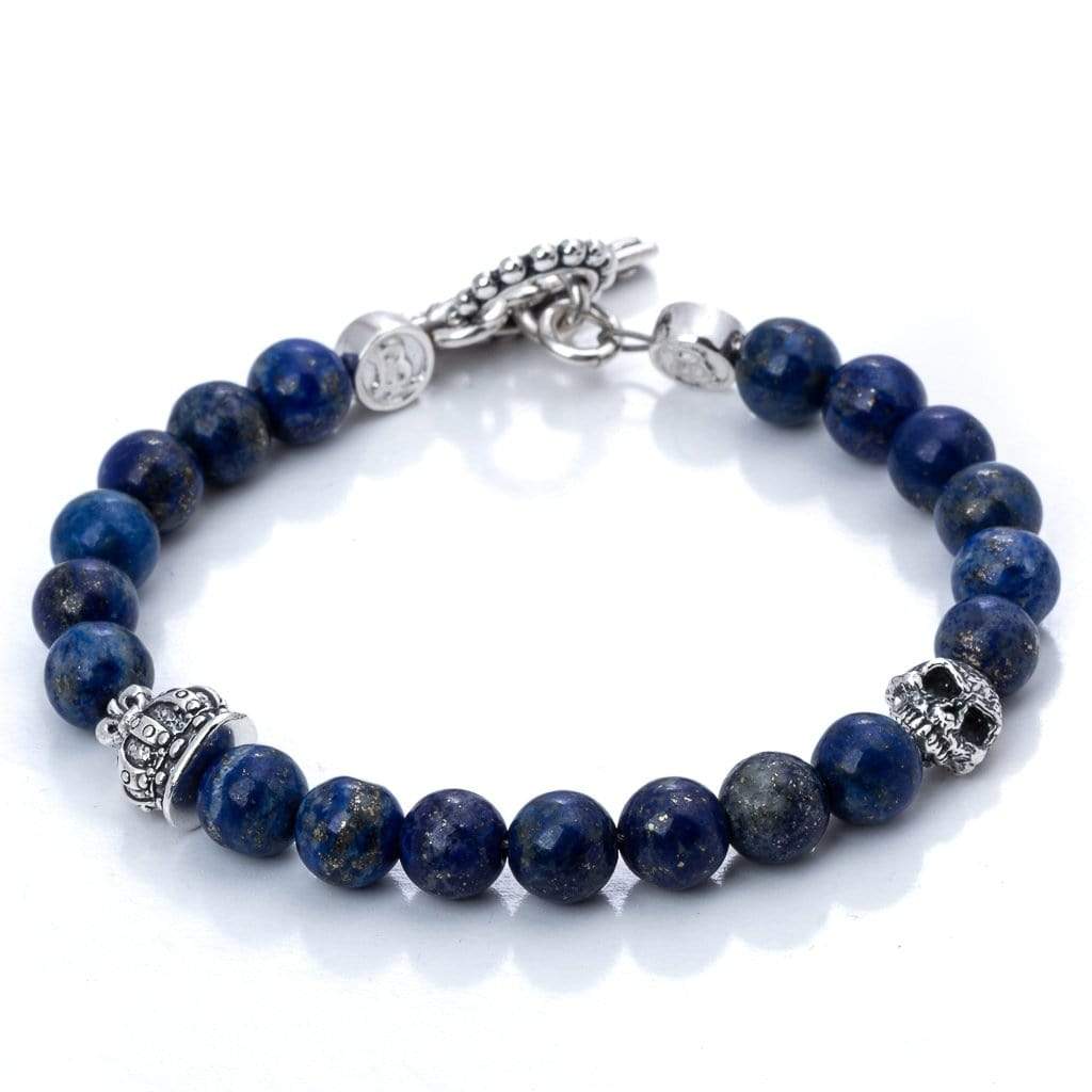 Bloodline Design Bead S / Lapis Lazuli The Skull and Crown Buddha Bracelet