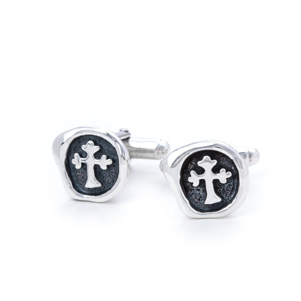 Bloodline Design Cufflinks Cross Wax Stamp Cufflinks