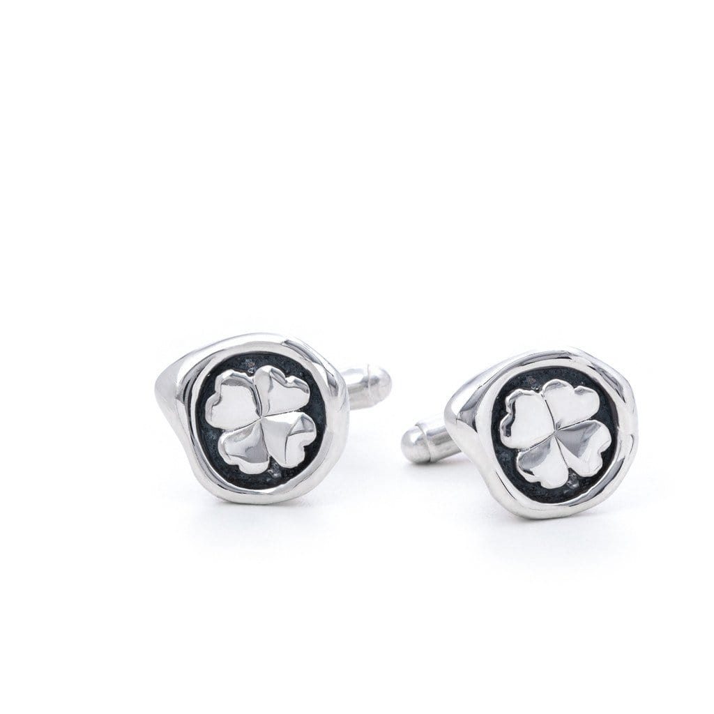 Bloodline Design Cufflinks Four Leaf Clover Wax Stamp Cufflinks
