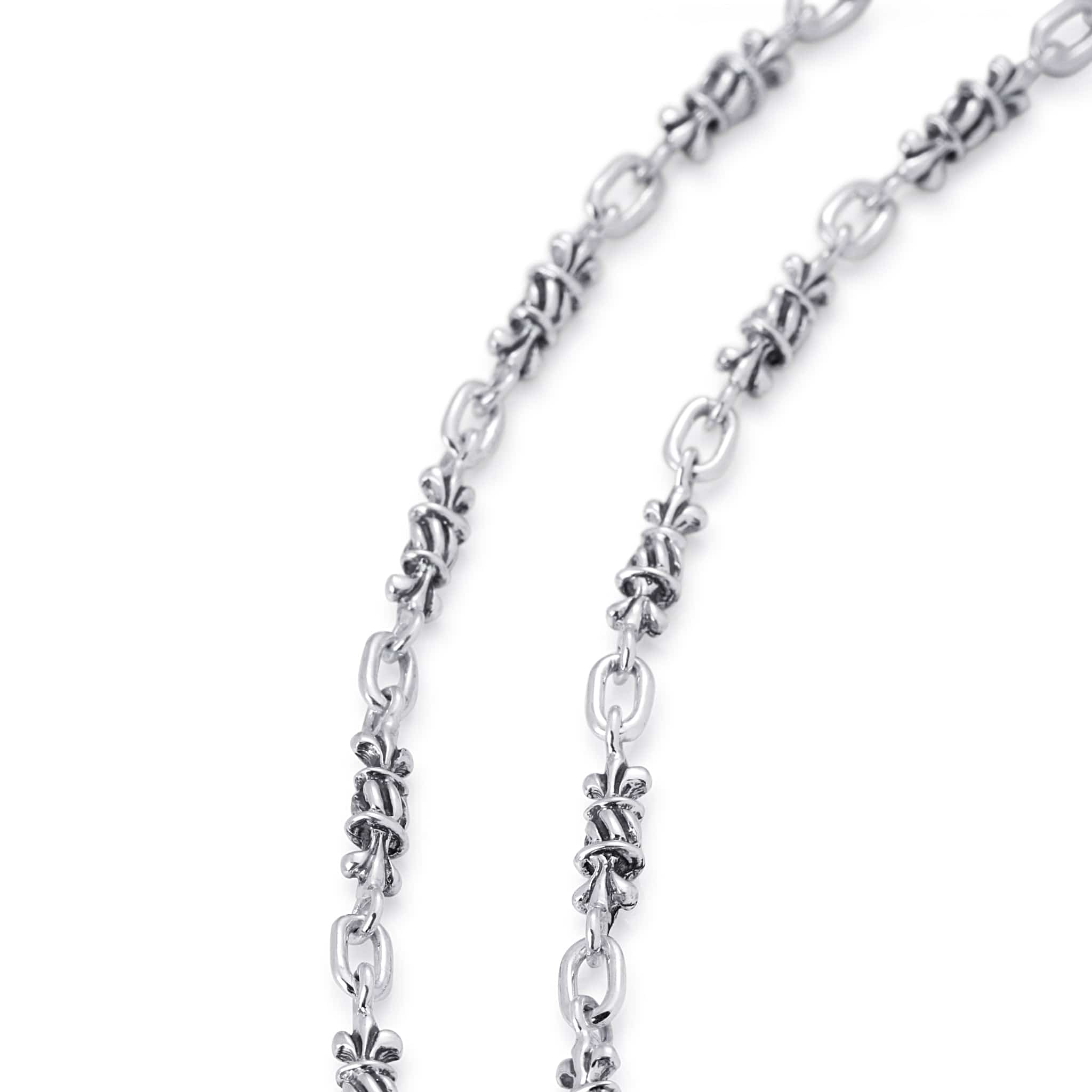 Solid Sterling Silver Pillar Chain Necklace Bloodline Design