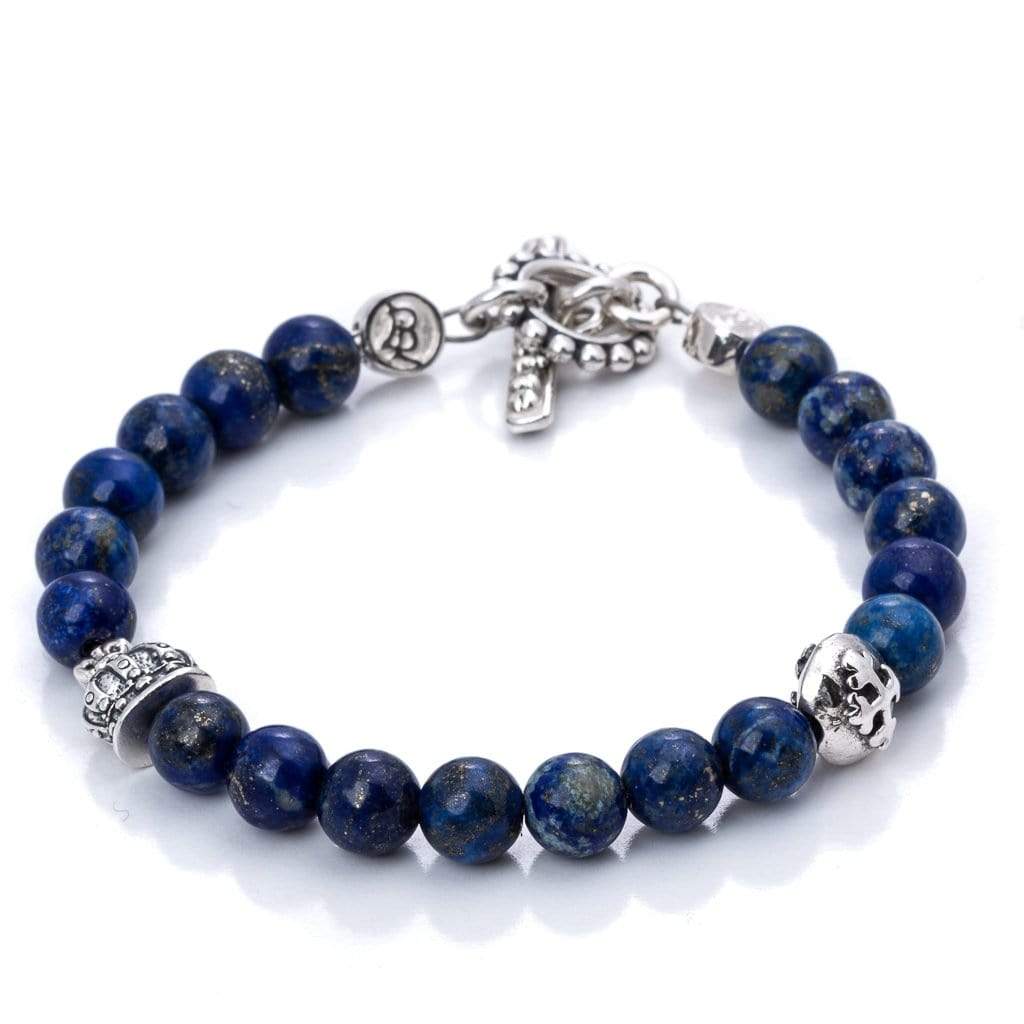 Bloodline Design Mens Bracelets S / Lapis Lazuli The Crown and Cross Buddha Bracelet