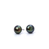 Bloodline Design Mens Earrings 1/2pair Black Pearl Stud Earrings