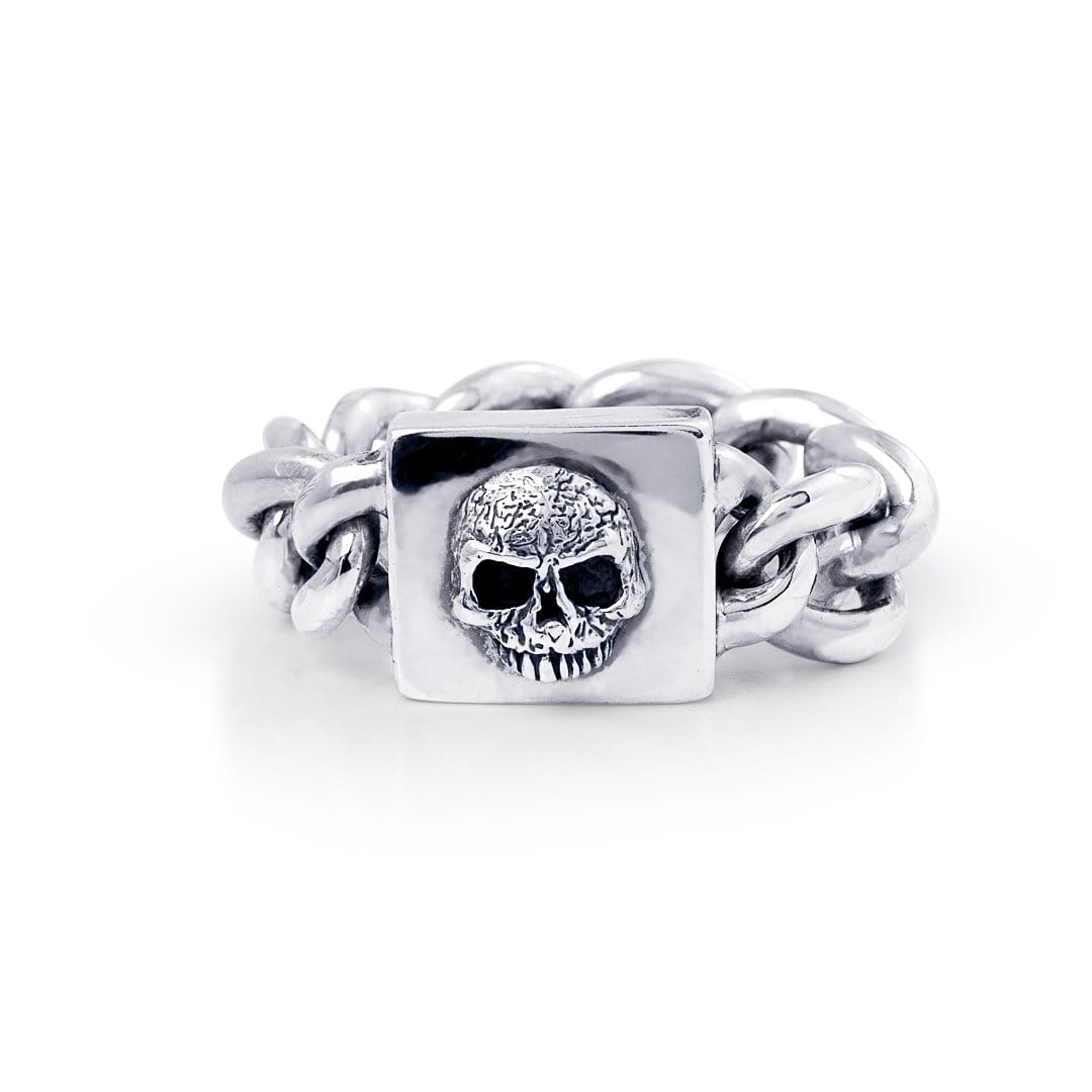 Bloodline Design Mens Rings The Box Skull Link Ring