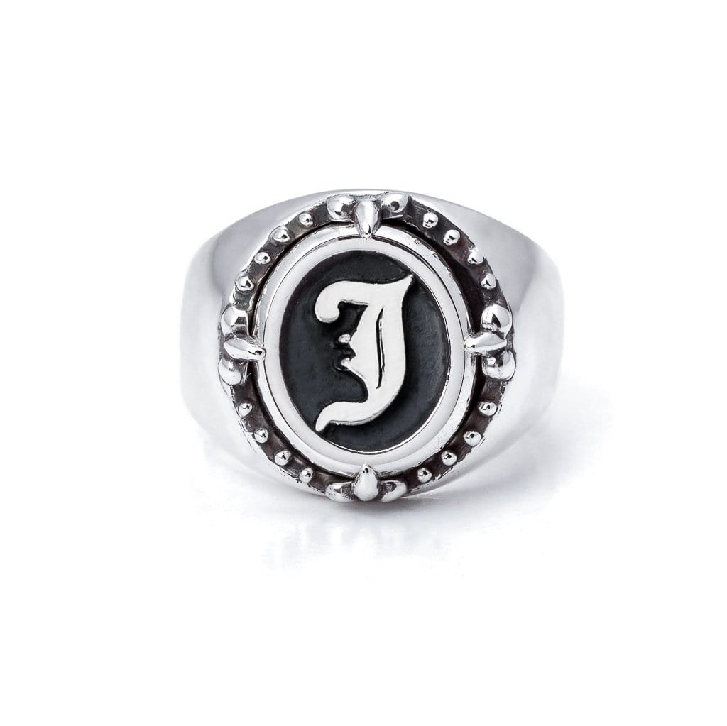 Bloodline Design Personalized J / 5 Old World Signet Ring
