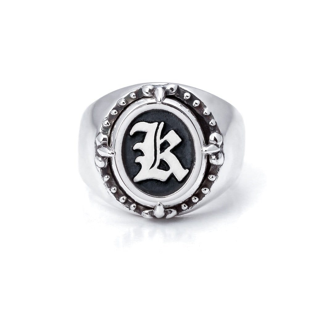 Bloodline Design Personalized K / 5 Old World Signet Ring