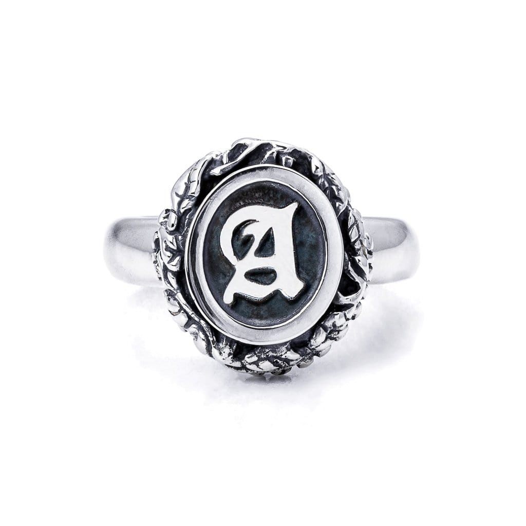 Bloodline Design Personalized A / 5 The Eternal Vine Signet Ring