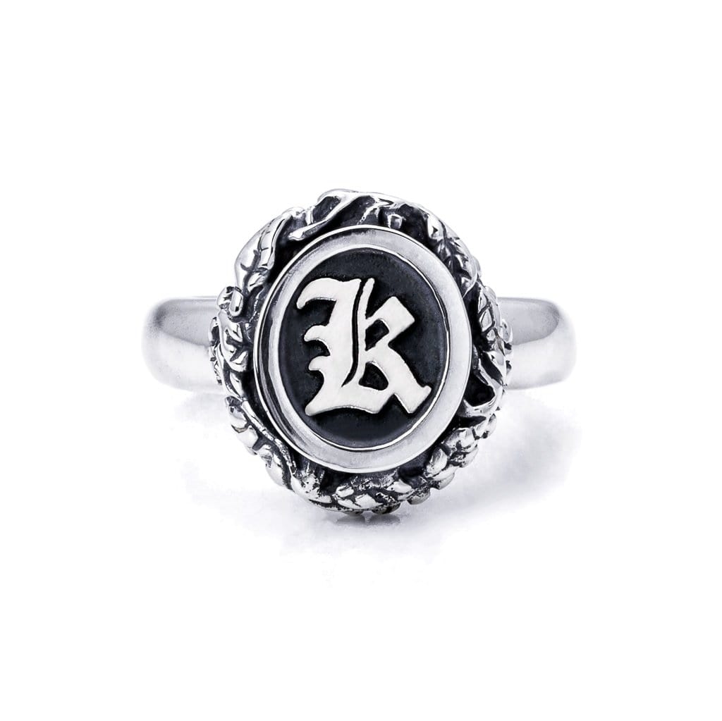 Bloodline Design Personalized K / 5 The Eternal Vine Signet Ring