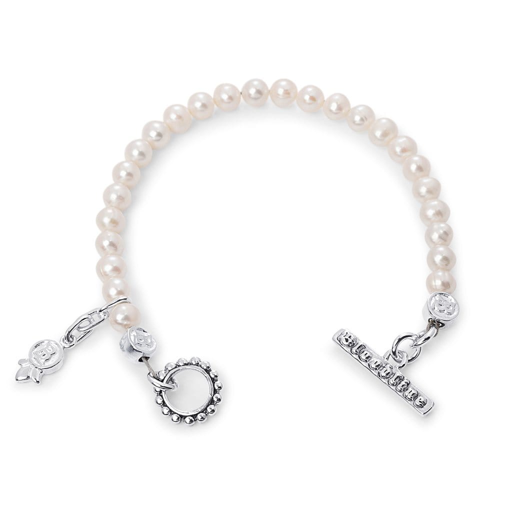 Bloodline Design Womens Bracelets The Petite White Pearl Bracelet