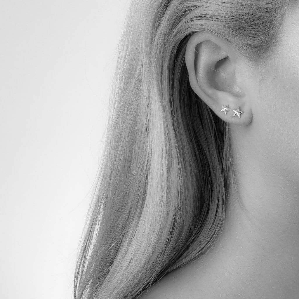 Bloodline Design Womens Earrings Petite Star Stud Earrings