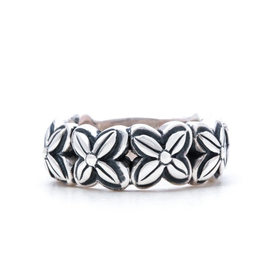 Bloodline Design Womens Rings Antique Floral Eternity Band