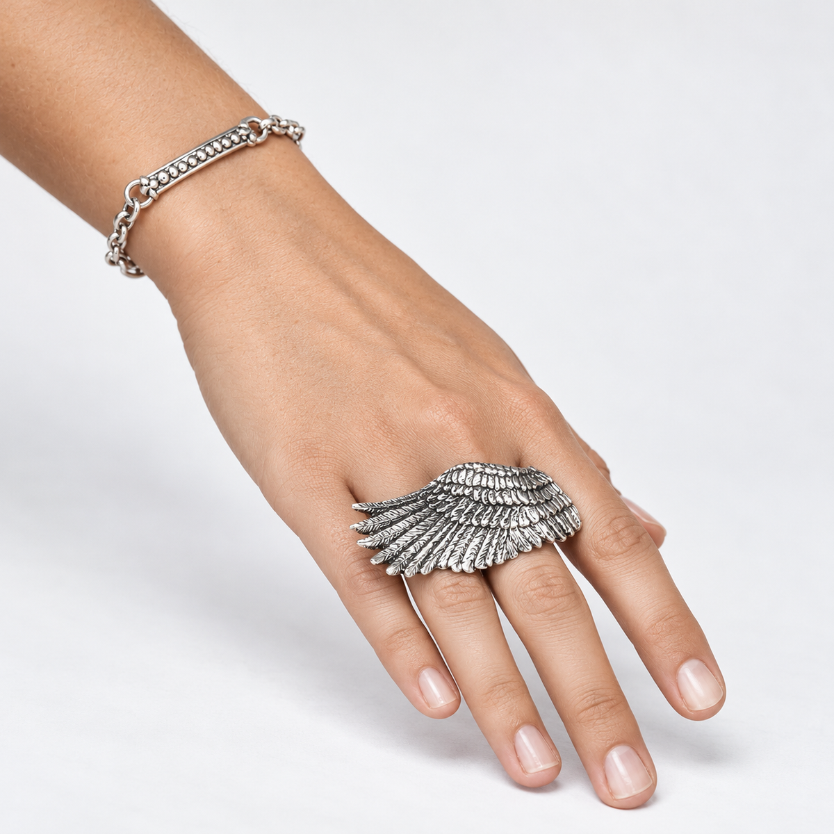 Bloodline Design Womens Rings The Angel Wing Ring