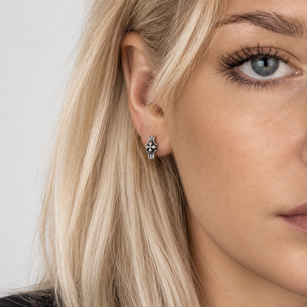 Barcelona Stud sterling silver earrings - Bloodline Design