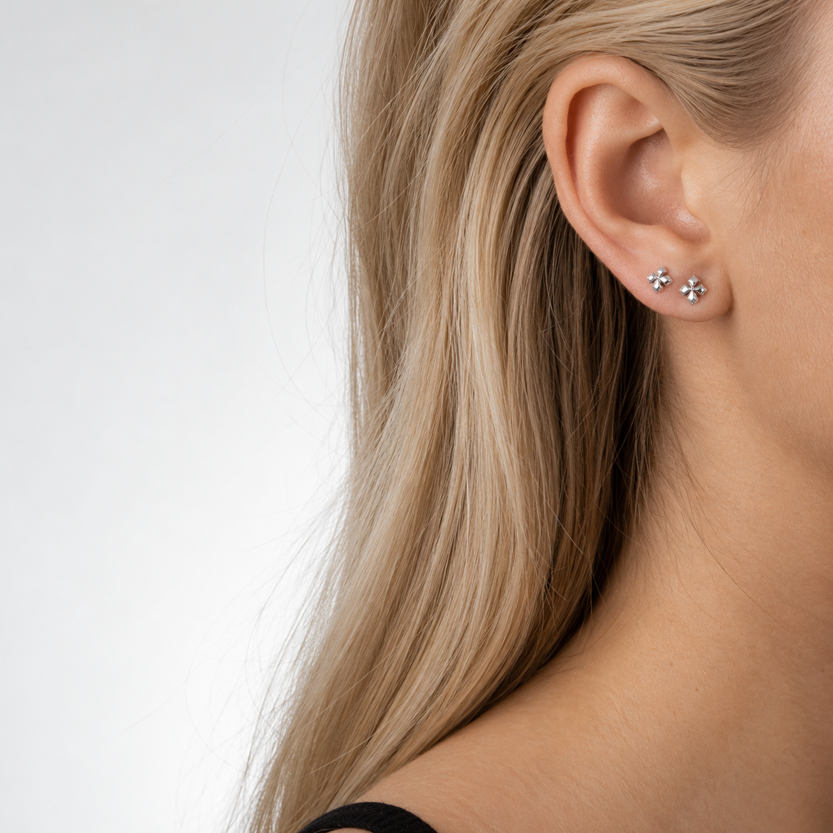 Bloodline Design Womens Earrings Petite French Floret Stud Earrings