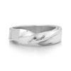 Solid Sterling Silver band that twists completely at the top of the ring