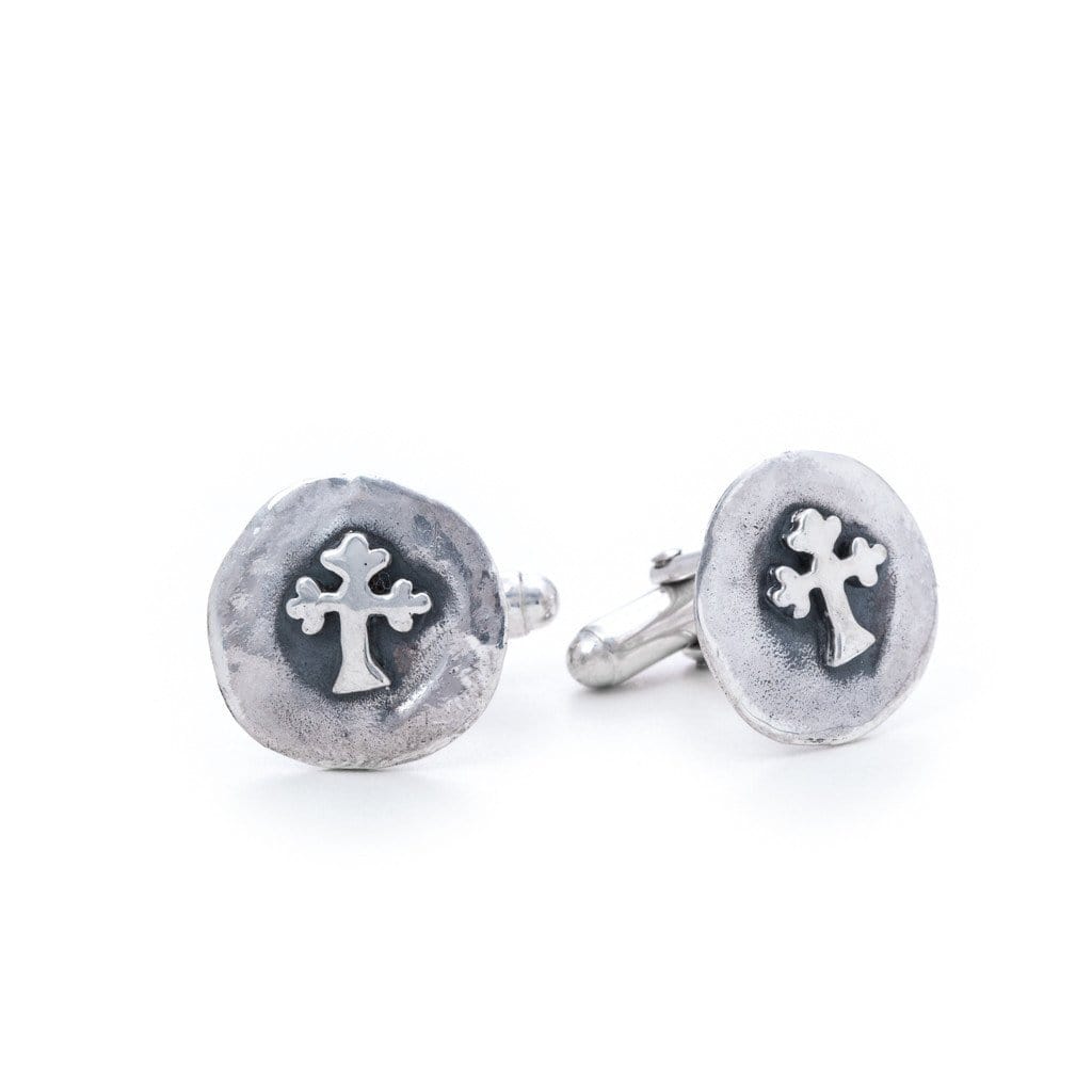 Bloodline Design Cufflinks Cross Coin Cufflinks