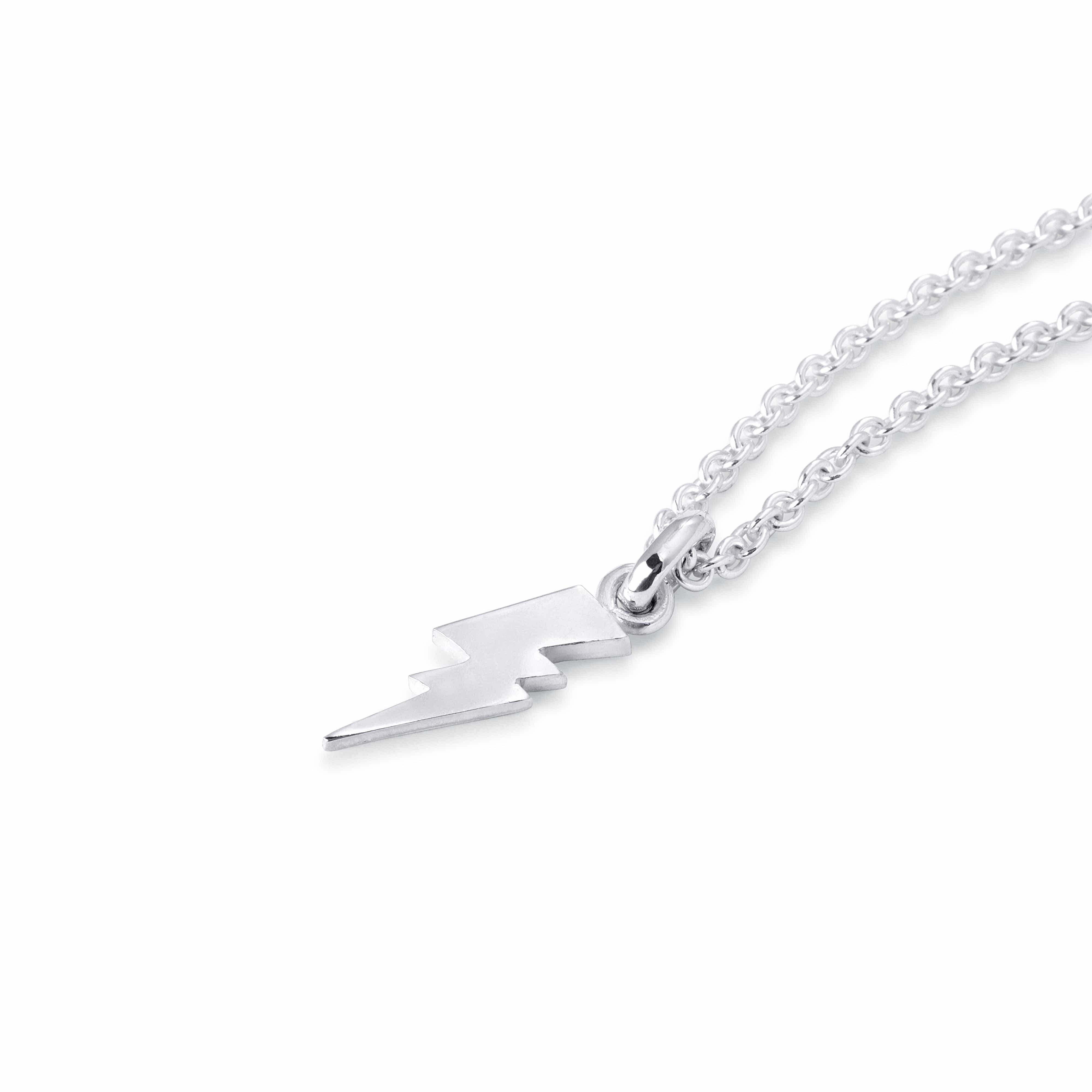 Buy Silver Lightning Bolt Necklace Boho Pendant, Dainty Chain, Lightning  Bolt Charm Online in India - Etsy