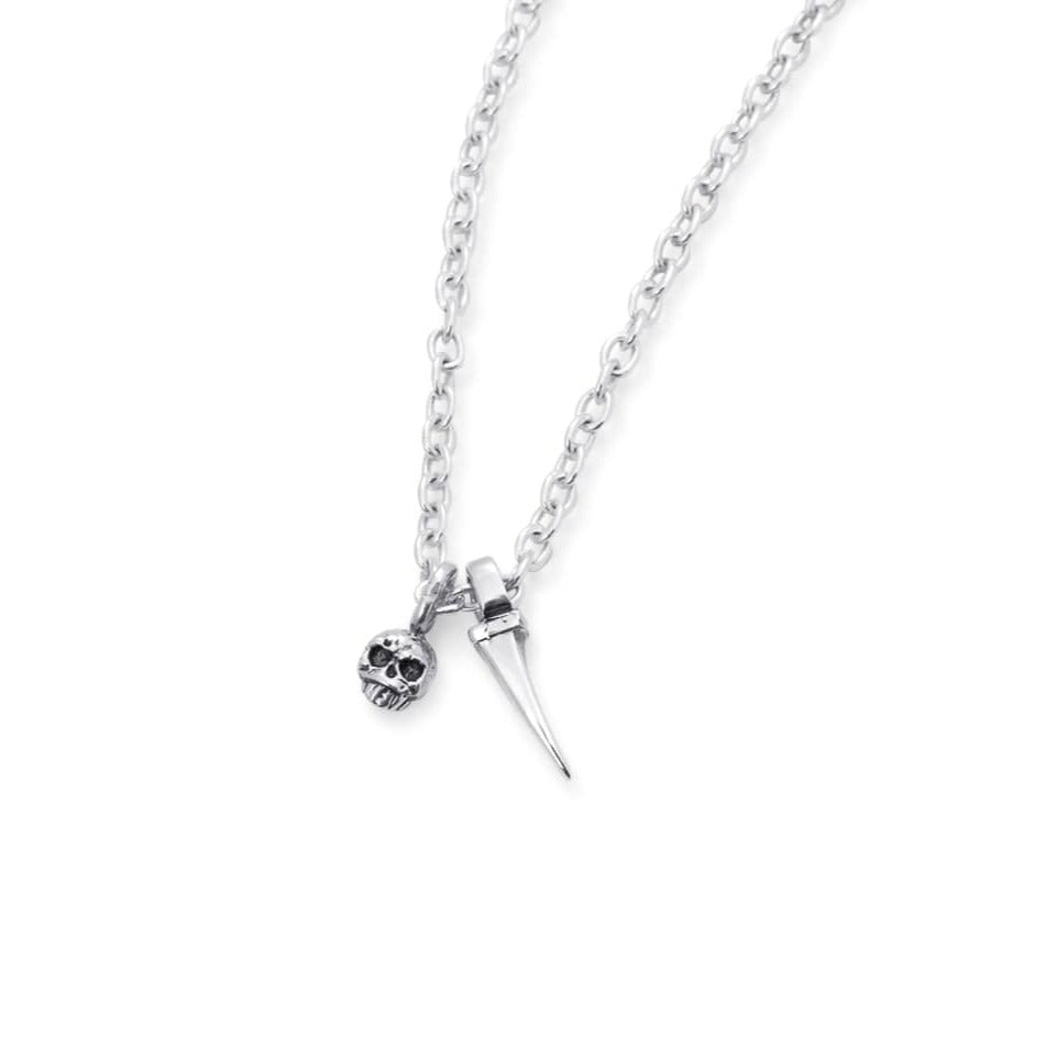 Bloodline Design M-Necklaces Thorn and Skull Necklace