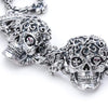 Bloodline Design - Sterling silver skull link bracelet