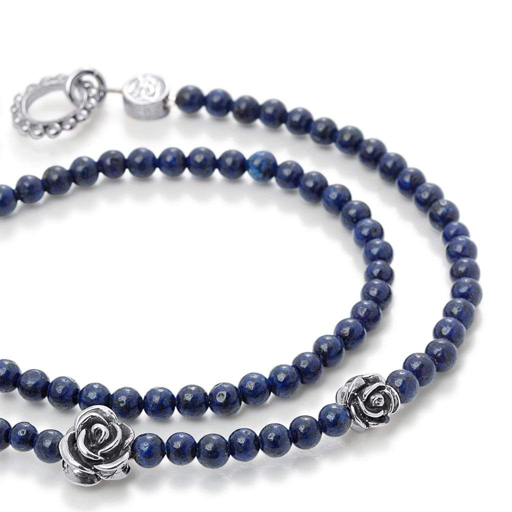 Bloodline Design Mens Bracelets S / lapis lazuli Double Wrap Double Rose Bracelet