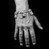 Bloodline Design Mens Bracelets Mega Skull Charm Bracelet with 18kt Gold
