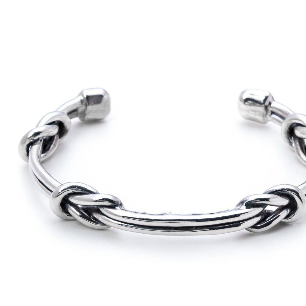 Fisherman's Knot Cuff Bracelet In Sterling Silver M