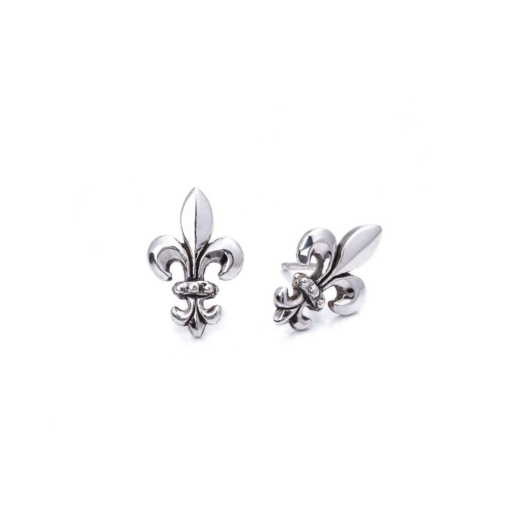 Bloodline Design Mens Earrings 1/2pair Fleur-de-lis Stud Earrings