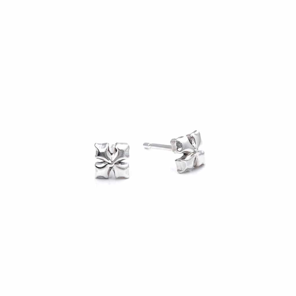 Petite French Floret Stud Earrings In Sterling Silver, 6mm