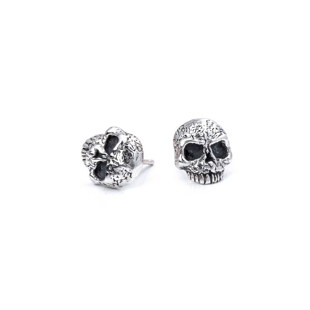 Bloodline Design Mens Earrings Skull Stud Earrings