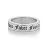 Solid Silver band inscribed with the latin words "Fortuna Favet Fortibus"