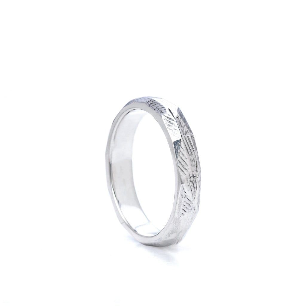Bloodline Design Mens Rings Small Chiselled Band