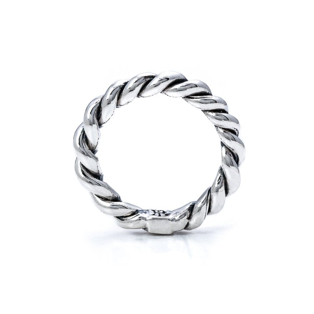 Bloodline Design Mens Rings Small Twisted Rope Band