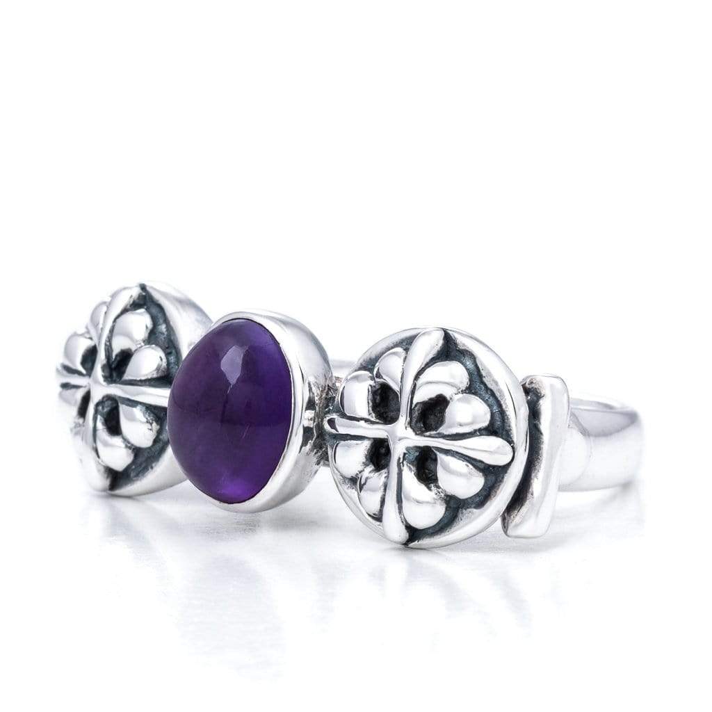 Bloodline Design Mens Rings 7 / Amethyst The Cathedral Ring with Gemstone