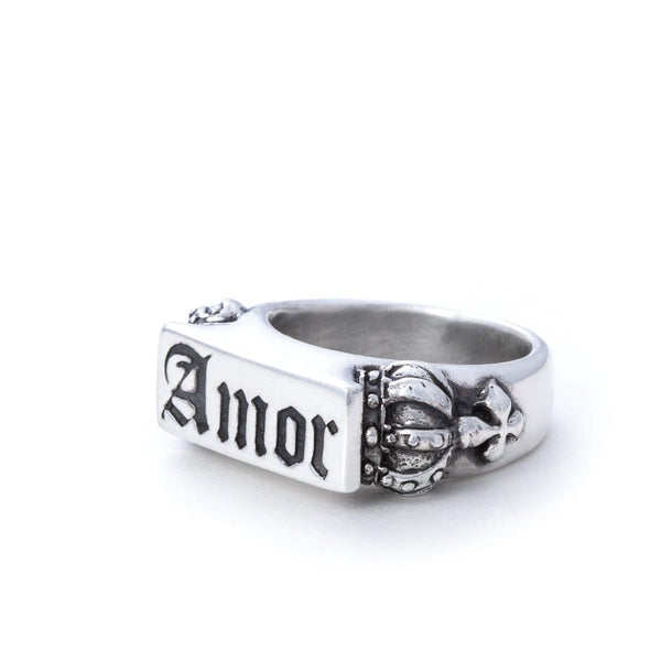 Amor Rings Crowned Amor Ring In Sterling Silver – BLOODLINE DESIGN