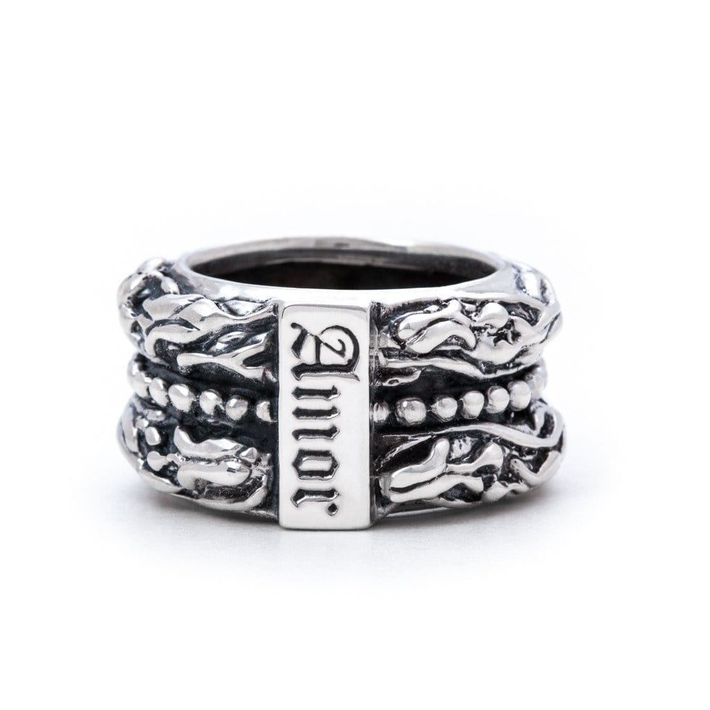 Bloodline Design Mens Rings The Eternal Vine Double Band With Amor
