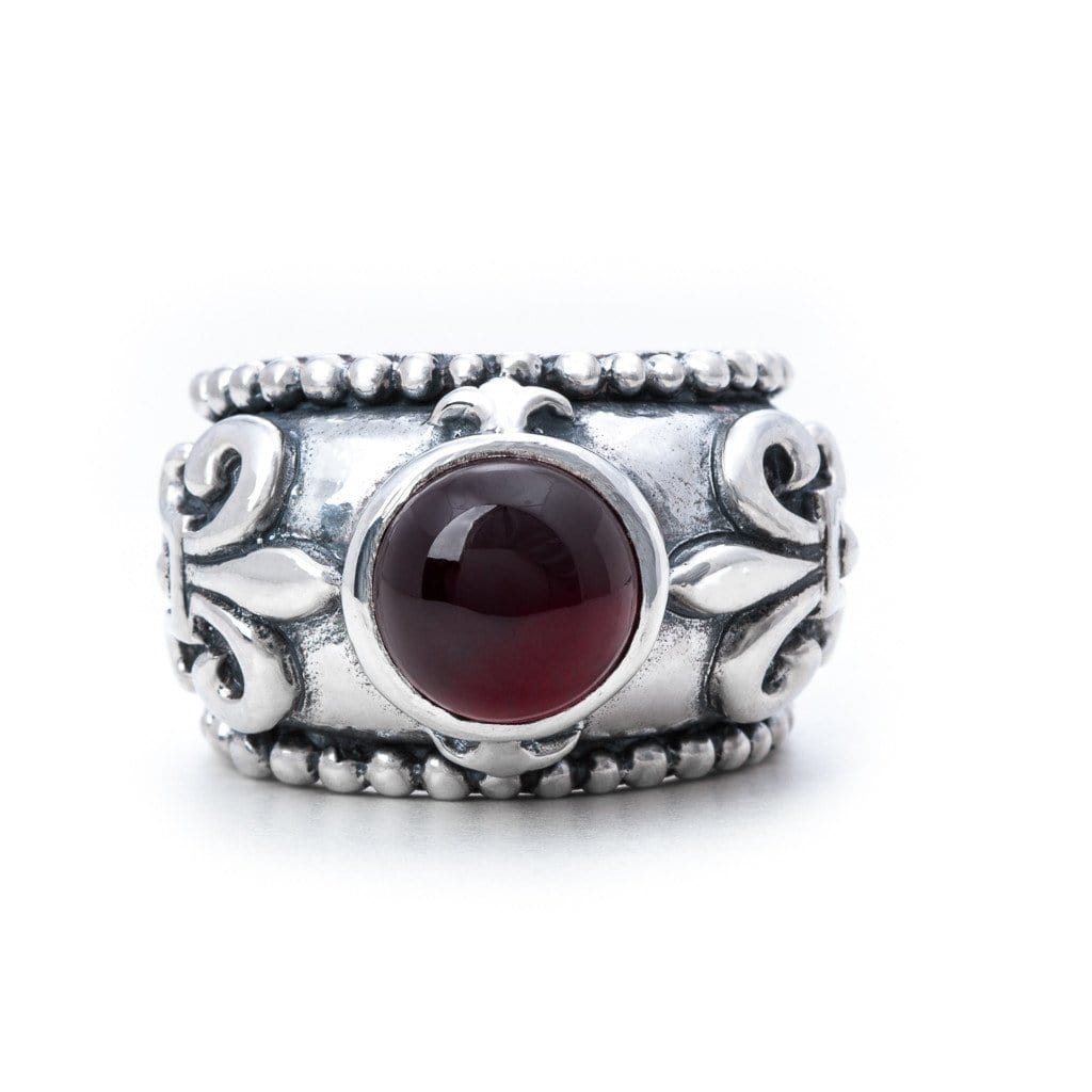 Bloodline Design Mens Rings 7 / Garnet The Imperial Ring with Gemstone