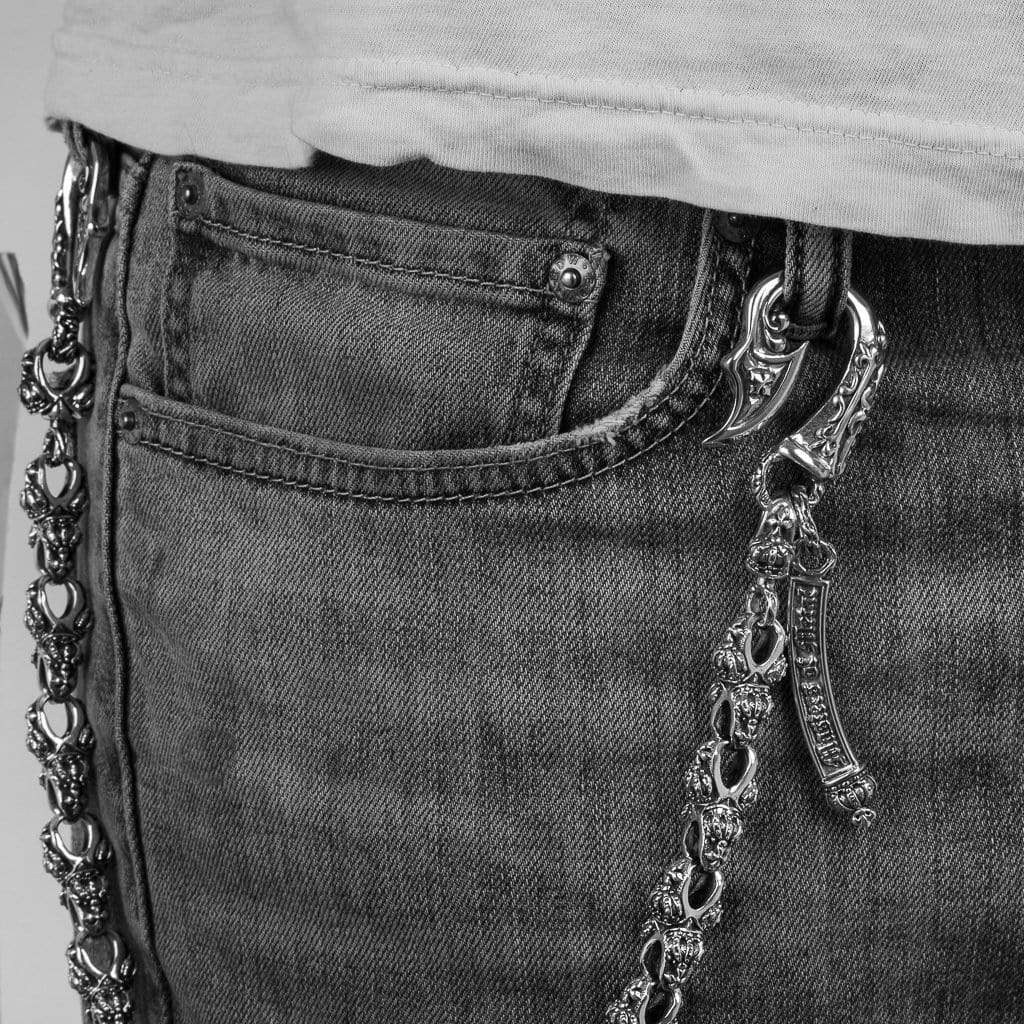 Bloodline Design Mens Wallet Chains The Double Crown Wallet Chain