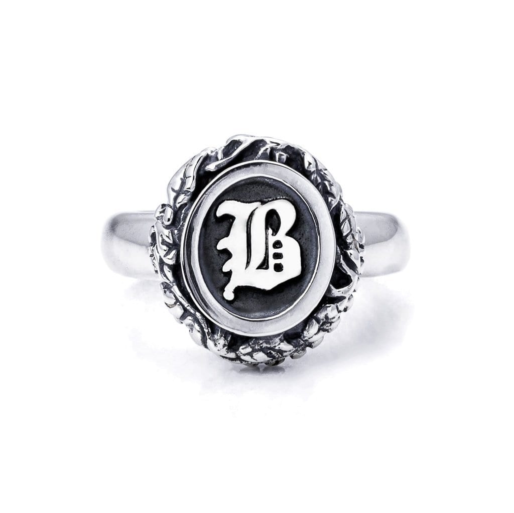 Bloodline Design Personalized - Hidden B / 11 The Eternal Vine Signet Ring Sz. 11-13