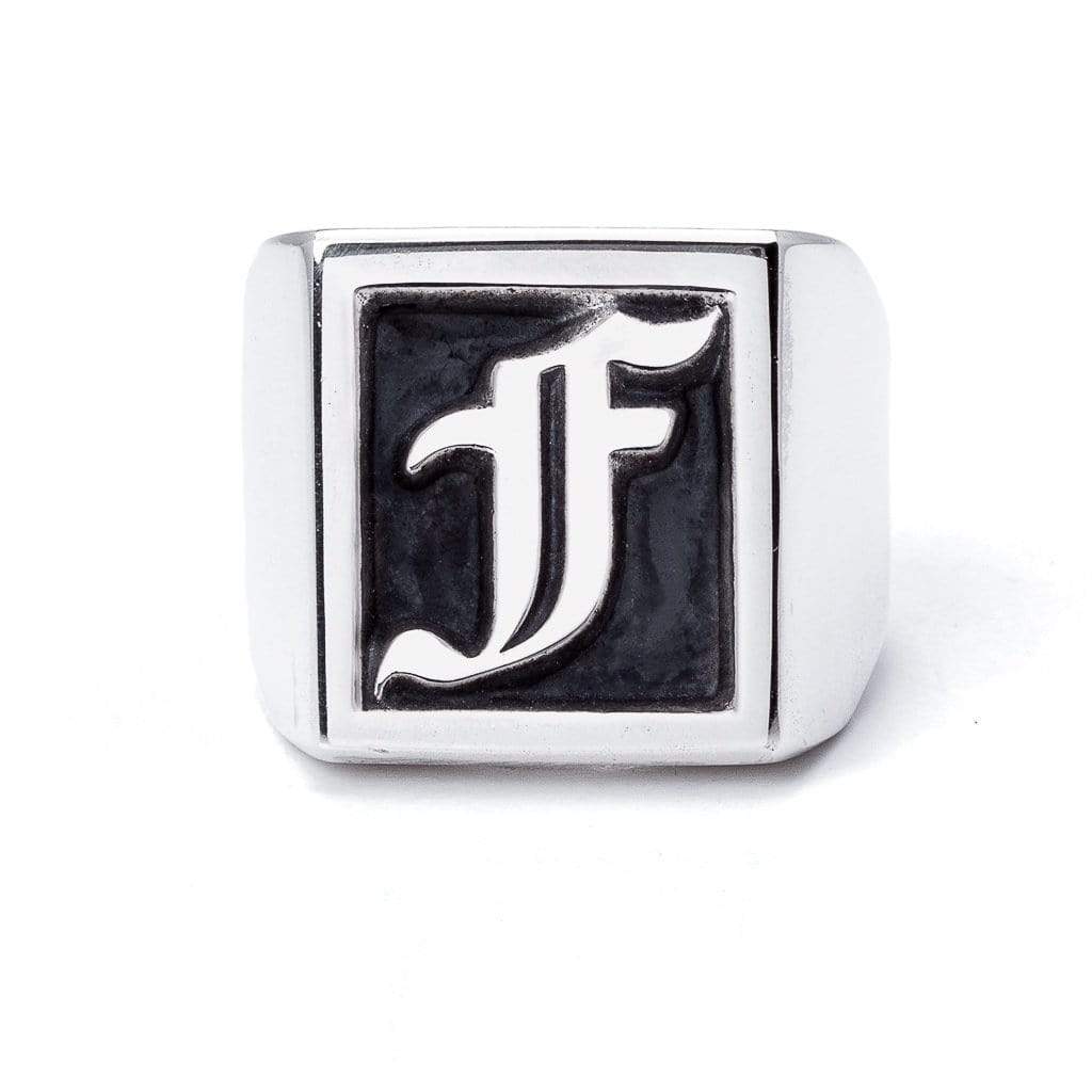 Bloodline Design Personalized - Hidden F / 10 The Large Signet Ring  Sz. 10-12