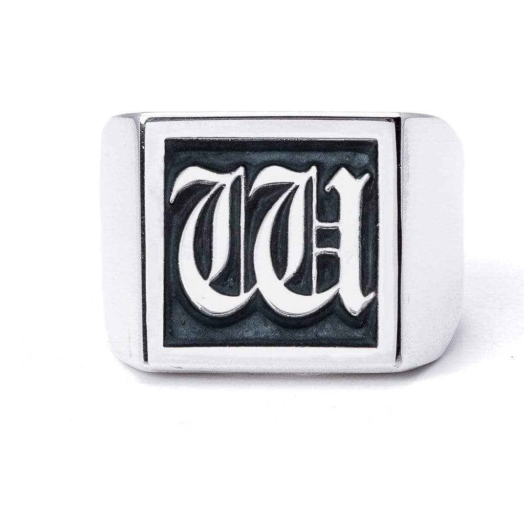 Bloodline Design Personalized - Hidden W / 10 The Large Signet Ring  Sz. 10-12