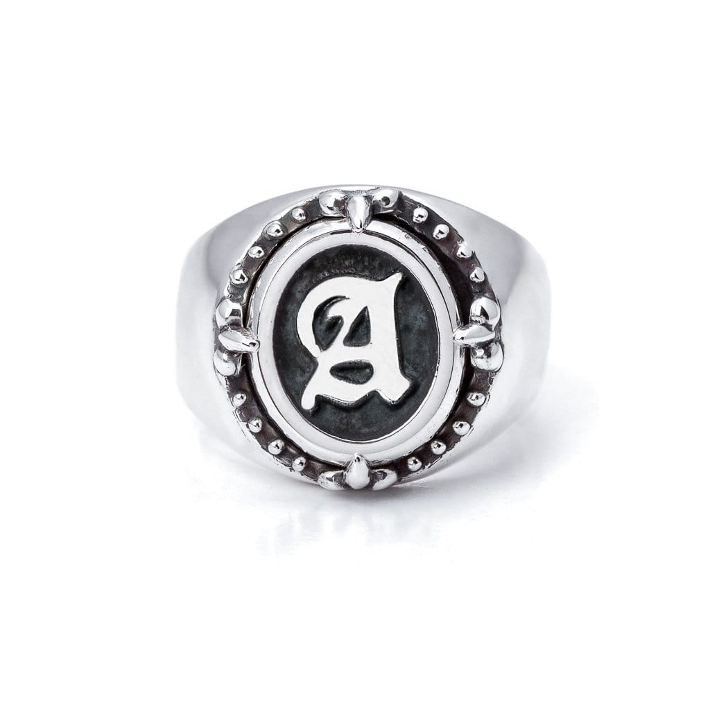 Bloodline Design Personalized A / 5 Old World Signet Ring